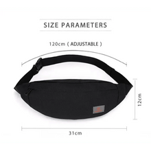 Load image into Gallery viewer, Simple Style Fanny Pack for Running Cycling Workout Men Women Waist Pouch Bag Black Classic  Women Belt Bag Pouch For Money Phone Black Bum Hip Bag
