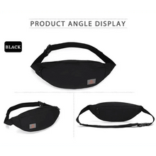 Load image into Gallery viewer, Simple Style Fanny Pack for Running Cycling Workout Men Women Waist Pouch Bag Black Classic  Women Belt Bag Pouch For Money Phone Black Bum Hip Bag
