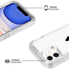Load image into Gallery viewer, Simple Transparent White iPhone 11 12 13 Pro Max Phone Case MINI XR XS X XSMAX SE 6 7 8 Plus Transparent Shockproof Armor Glossy Case Phone Cover Heavy Duty Protective Dual Layer Shockproof Case with Hard Bumper Soft  Back
