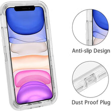 Load image into Gallery viewer, Simple Transparent White iPhone 11 12 13 Pro Max Phone Case MINI XR XS X XSMAX SE 6 7 8 Plus Transparent Shockproof Armor Glossy Case Phone Cover Heavy Duty Protective Dual Layer Shockproof Case with Hard Bumper Soft  Back
