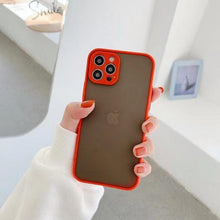 Load image into Gallery viewer, Simple White Camera Shockproof Silicone Phone Case For iPhone 13 Pro Max 14 Pro Protect Cover For Men Modern Translucent Back Cover Mobile case Compatible with iPhone
