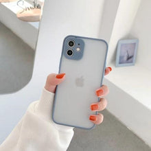Load image into Gallery viewer, Simple White Camera Shockproof Silicone Phone Case For iPhone 13 Pro Max 14 Pro Protect Cover For Men Modern Translucent Back Cover Mobile case Compatible with iPhone
