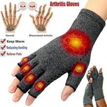 Load image into Gallery viewer, Simple Winter Arthritis Gloves Unisex Classic Anti Arthritis Therapy Gloves Compression  Fingerless Gloves
