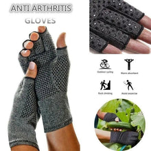 Load image into Gallery viewer, Simple Winter Arthritis Gloves Unisex Classic Anti Arthritis Therapy Gloves Compression  Fingerless Gloves
