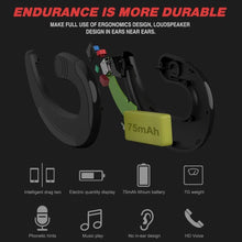 Load image into Gallery viewer, Single Bluetooth Office Headphone Exquisite Painless Wearing Earphone Wireless Noise Cancelling Earbuds Handsfree Bone Conduction Headset Wireless Over Ear Hooks Earbuds Ergonomic Design Headphones with Mic
