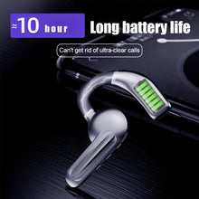 Load image into Gallery viewer, Single-Ear Sports Waterproof Car Earphone Ultra Standby Bluetooth-Compatible Headset Bone Conduction Ear Hook Headphone Sports Headphones Wired Gaming Earbuds Monitor Earphones with Mic, Stereo Sound Volume Control and Detachable Microphone
