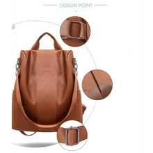Load image into Gallery viewer, Sizzling Anti-Theft Vintage Style Leather Backpacks for Teenager Girls And Women School Bagpack For Females Travel Bags
