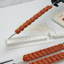 Load image into Gallery viewer, Skewers Kebab Maker Grill Barbecue Stringer Box Machine Beef Meat Vegetables Grill Outdoor BBQ Gadget Useful BBQ Accessories  Non-Sticky Barbecue Manual Skewer Press Food Grade Grill Kitchen Accessories
