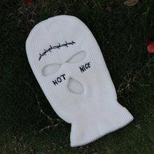Load image into Gallery viewer, Ski Mask Knitted Face Cover Winter Balaclava Full Face Mask for Outdoor Sports 3 Hole Balaclava Party Mask Limited Embroidery Knit Hat Full Face Cover Balaclava Hats Funny Party Embroidery Beanies Caps Hole Knitted Full Face Cover

