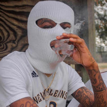 Load image into Gallery viewer, Ski Mask Knitted Face Cover Winter Balaclava Full Face Mask for Winter Outdoor Sports Winter Three 3 Hole Balaclava Knit Hat Ski Mask 3-Hole Knit Hat Full Face Cover Balaclava Hats Funny Party Embroidery Beanies Caps Hole Knitted Full Face Cover
