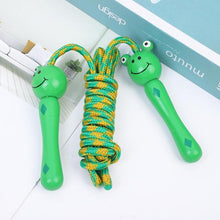 Load image into Gallery viewer, Skipping Rope With Wooden Handles Jumping Rope Men Women Adjustable Sports Braided Tangle-Free Jump Rope Cable Fitness Skipping Jumping Rope For Kids Youth Beginners Jumpropes Bulk Set Toys Wooden Handle Cotton Ropes Cute Animals Jumprope
