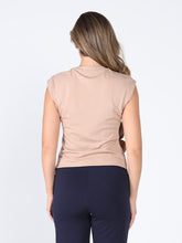 Load image into Gallery viewer, Sleeveless Flower Applique Sharp Asymmetrical Top
