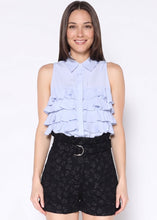 Load image into Gallery viewer, Sleeveless Ruffle Front Top
