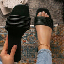 Load image into Gallery viewer, Slides Women Flip Flops Shoes Slippers Rhinestones Sandals Slide Diamond Slipper Slide Open Toe Flat Sandals With Clear Rhinestone Flip Flops Fashion Casual Slip On Party Shoes
