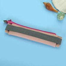 Load image into Gallery viewer, Slim Leather Unique Design Pencil Case Book Holder Pouch With Elastic Band For Notebook Fashion School Pen Case
