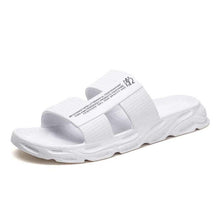 Load image into Gallery viewer, Slippers For Mens Beach Flip Flops White Sandals Flip Flop Sandals With Shock Absorbing Sole  Lightweight Non-Slip Sport Cushion Beach Slippers
