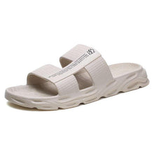 Load image into Gallery viewer, Slippers For Mens Beach Flip Flops White Sandals Flip Flop Sandals With Shock Absorbing Sole  Lightweight Non-Slip Sport Cushion Beach Slippers
