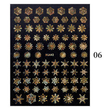 Load image into Gallery viewer, Sliver Bronzing Christmas Slider Nail Art 3D Decals Decoration Snowflake Nail Art Sticker Manicures Transfer Foil Xmas Gift  Nails Snowflake Nail Art Stickers Decals Christmas Nail 3D Self Adhesive Nail Stickers for Acrylic Nails Snowflake
