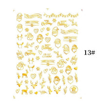 Load image into Gallery viewer, Sliver Bronzing Christmas Slider Nail Art 3D Decals Decoration Snowflake Nail Art Sticker Manicures Transfer Foil Xmas Gift  Nails Snowflake Nail Art Stickers Decals Christmas Nail 3D Self Adhesive Nail Stickers for Acrylic Nails Snowflake
