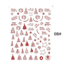 Load image into Gallery viewer, Sliver Bronzing Christmas Slider Nail Art 3D Decals Decoration Snowflake Nail Art Sticker Manicures Transfer Foil Xmas Gift  Nails Snowflake Nail Art Stickers Decals Christmas Nail 3D Self Adhesive Nail Stickers for Acrylic Nails Snowflake
