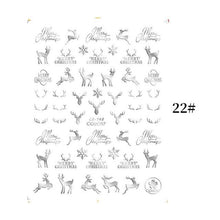 Load image into Gallery viewer, Sliver Bronzing Christmas Slider Nail Art 3D Decals Decoration Snowflake Nail Art Sticker Manicures Transfer Foil Xmas Gift  Nails Snowflake Nail Art Stickers Decals Christmas Nail 3D Self Adhesive Nail Stickers for Acrylic Nails Snowflake
