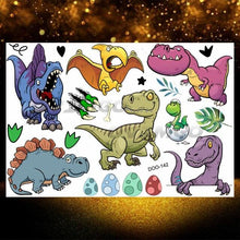Load image into Gallery viewer, Small 3D Dinosaur Temporary Sticker Tattoos Colorful Tiny Tattoos For Party Children
