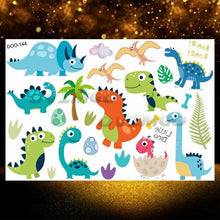 Load image into Gallery viewer, Small 3D Dinosaur Temporary Sticker Tattoos Colorful Tiny Tattoos For Party Children
