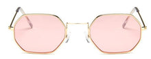 Load image into Gallery viewer, Small Frame Sunglasses For Women Small Square Polarized Sunglasses for Men and Women Polygon Mirrored Retro Shape Metal Design Sun Glasses for Men New Fashionable Ocean Lens
