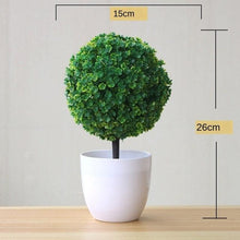 Load image into Gallery viewer, Small Green Artificial Pot Decor Bonsai Green Fake Flowers Potted Ornaments for Home Garden Decor Party Hotel Decor
