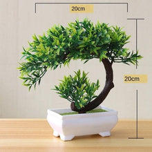 Load image into Gallery viewer, Small Green Artificial Pot Decor Bonsai Green Fake Flowers Potted Ornaments for Home Garden Decor Party Hotel Decor
