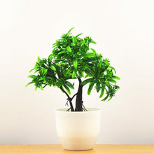 Load image into Gallery viewer, Small Green Artificial Pot Decor Bonsai Green Fake Flowers Potted Ornaments for Home Garden Decor Party Hotel Decor
