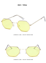 Load image into Gallery viewer, Small Polygon Women Men Sunglasses Delicate Metal Polygon Sunglasses For Women Classic Retro Small Size Frame Women Sunglasses Design Glasses for Men

