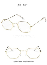 Load image into Gallery viewer, Small Polygon Women Men Sunglasses Delicate Metal Polygon Sunglasses For Women Classic Retro Small Size Frame Women Sunglasses Design Glasses for Men
