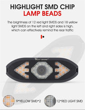 Load image into Gallery viewer, Smart Bike Light Wireless Remote Control Cycling Turning Signal Taillight USB Bicycle Rechargeable Rear Light LED Warning Lamp Bicycle Rear Light Safety Warning Bike Lights Brightest Bike Indicators Fit  Saddle Rears

