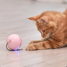 Load image into Gallery viewer, Smart Interactive Cat Toy Colorful LED Self Rotating Ball Bell and Feather Toys USB Rechargeable Cat Kitten Ball Toy Cat Exercise Ball with Feather Bell and Catnip
