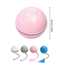 Load image into Gallery viewer, Smart Interactive Cat Toy Colorful LED Self Rotating Ball Bell and Feather Toys USB Rechargeable Cat Kitten Ball Toy Cat Exercise Ball with Feather Bell and Catnip
