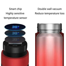 Load image into Gallery viewer, Smart LED Stainless Steel Water Bottle Intelligent Stay Hot/Cold Temperature Thermal Bottle Temperature Display Bottle For Children And Adults 500ml
