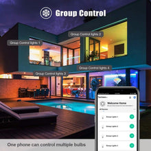 Load image into Gallery viewer, Smart Light Bulb E27 LED Lamp RGB+White+Warm White Work With Alexa Google Home Dimmable Timer Function RGB LED Bulb Bulb-Timer  Sunrise  Sunset Dimmable Multicolo Warm White No Hub Required Compatible With Alexa Google Home Assistant
