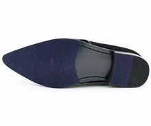 Load image into Gallery viewer, Bolano Dezzy Rhinestone Encrusted Smoking Slip-on Tuxedo Men&#39;s Dress Shoes | Dezzy Black
