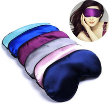 Load image into Gallery viewer, Smooth Pure Silk Sleep Rest Eye Mask Padded Shade Cover Travel Relax Eye Mask Sleeping Mask Comfortable Sleep Eye Cover With Adjustable Strap
