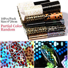 Load image into Gallery viewer, Snake Leopard Nail Foils Marble Nail Art Transfer Sticker Slider Nail Art Decal Manicuring Design Tip Decoration Decal Self-Adhesive 3D Wave Design Decoration for Women Girls Adhesive Striping Tape Nail Art Stickers Metallic Curve Strip Line Nail Decal
