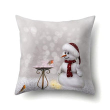 Load image into Gallery viewer, Snowman Christmas Cushion Cover Polyester Decorative Christmas Pillow Cover Merry Christmas Throw Cushion Covers Tree Reindeer Star Pillow Case For Party Throw Pillow New Year Xmas Decor Sofa Living Room Home Decoration
