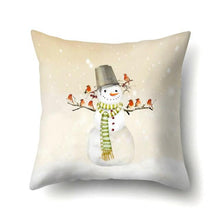Load image into Gallery viewer, Snowman Christmas Cushion Cover Polyester Decorative Christmas Pillow Cover Merry Christmas Throw Cushion Covers Tree Reindeer Star Pillow Case For Party Throw Pillow New Year Xmas Decor Sofa Living Room Home Decoration
