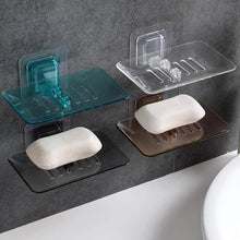 Load image into Gallery viewer, Soap Dish Suction Cup Soap Dish Soap Dish for Bathroom Case Soap Box Dish Storage Plate Drain Soap Box Soap Holder Transparent Soap Dish Drainer Tray - Suction Cup Soap Dish Holder Wall Mounted for Bathroom Shower
