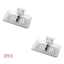 Load image into Gallery viewer, Soap Dish Suction Cup Soap Dish Soap Dish for Bathroom Case Soap Box Dish Storage Plate Drain Soap Box Soap Holder Transparent Soap Dish Drainer Tray - Suction Cup Soap Dish Holder Wall Mounted for Bathroom Shower

