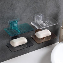 Load image into Gallery viewer, Soap Dish Suction Cup Soap Dish Soap Dish for Bathroom Case Soap Box Dish Storage Plate Drain Soap Box Soap Holder Transparent Soap Dish Drainer Tray - Suction Cup Soap Dish Holder Wall Mounted for Bathroom Shower
