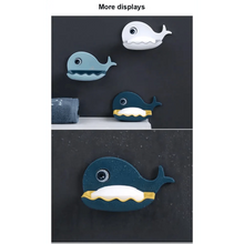 Load image into Gallery viewer, Soap Rack No Drilling Wall Mounted Drain Non Perforated Double Layer Holder Sponge Dish Accessories Magic Soap Dishes Bathroom Cute Soap Dish for Kids Plastic Self Draining Soap Holder for Shower Wall Cartoon Hanging Bathroom Soap Tray with Suction Cup
