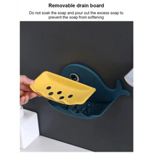 Load image into Gallery viewer, Soap Rack No Drilling Wall Mounted Drain Non Perforated Double Layer Holder Sponge Dish Accessories Magic Soap Dishes Bathroom Cute Soap Dish for Kids Plastic Self Draining Soap Holder for Shower Wall Cartoon Hanging Bathroom Soap Tray with Suction Cup
