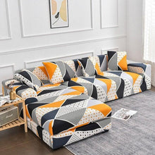 Load image into Gallery viewer, Sofa Cover Geometric Couch Cover Elastic Sofa Cover for Living Room Pets Corner L Shaped Chaise Longue Sofa Slipcover Shaped Sofa Slipcovers with Elastic Bottom, Jacquard Chaise Lounge Set for Living Room
