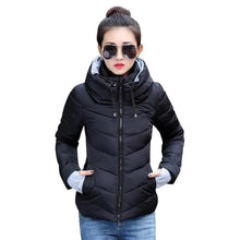 Load image into Gallery viewer, Soft And Comfortable Winter Jacket For Women Short Women's Thicken Outerwear In solid hooded Coats Zipper For Female Slim Cotton padded basic tops

